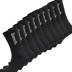 Apollo Ten Pak Støddæmpende Crew Sokker til Herre Sort/​Hvid
