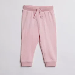 Baby Piger Velour Hjerte Logo Træningsdragt Mandelblomst