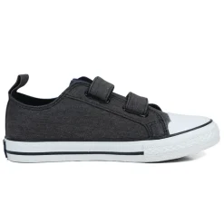 Børn Houston Velcro IV Lærredgummisko Sort