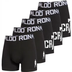Cr7 Drenge fem pak boxershorts sort
