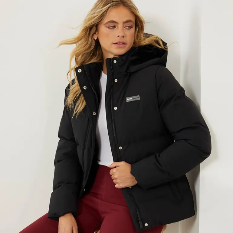 Dame Atha Kort Dunjakke Sort