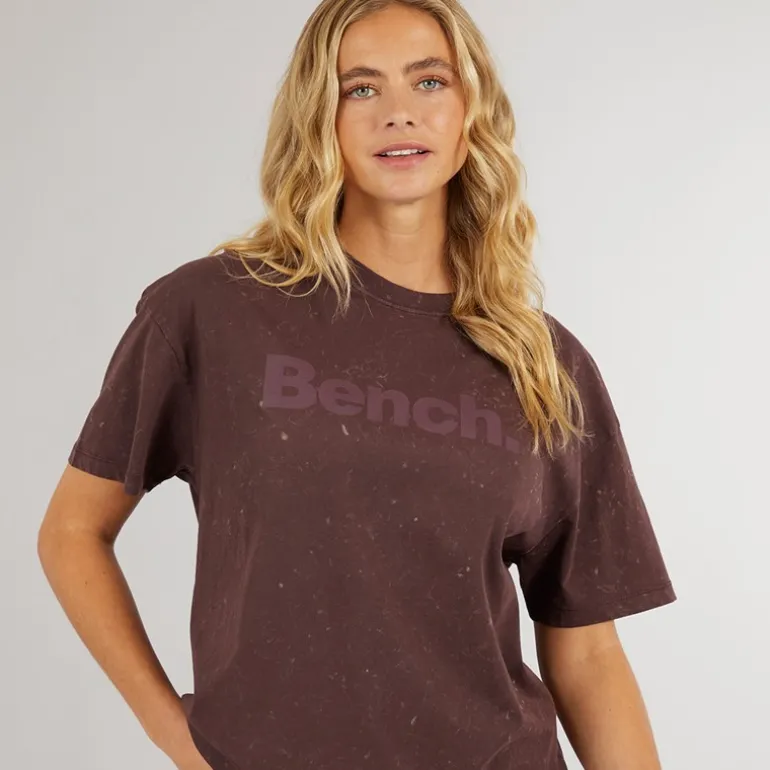 Dame Berlanne T-shirt Vasket Mauve Vin