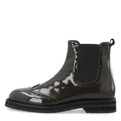 Dame Casbetty Brogue Chelsea Støvler Lak Coffee