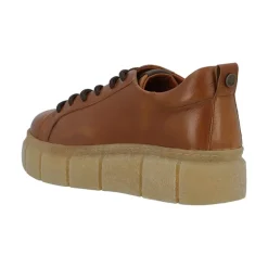 Dame Casflora Lange Pæne Sko Læder Cognac