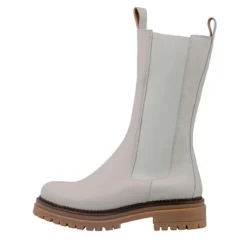 Dame Cashannah Chelsea støvler Høj skåret læder Picasso Beige