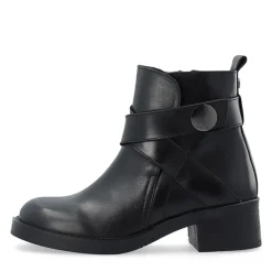 Dame Casjosefine Lynlås Støvler Læder Sort