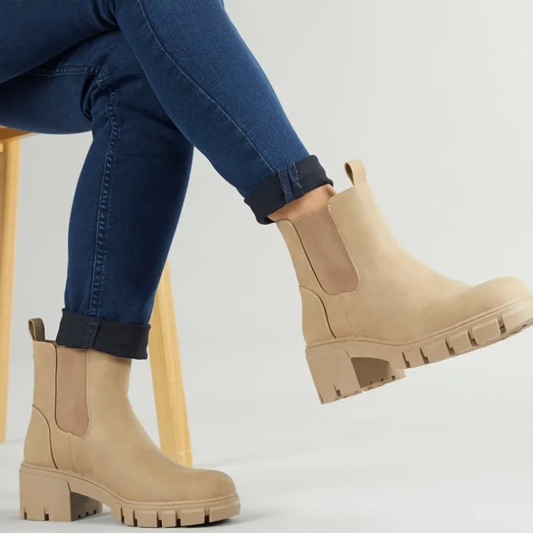 Dame Chelsea Støvler Med Tyk Sål Stone