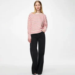 Dame Chili Striped Sweatshirts beige