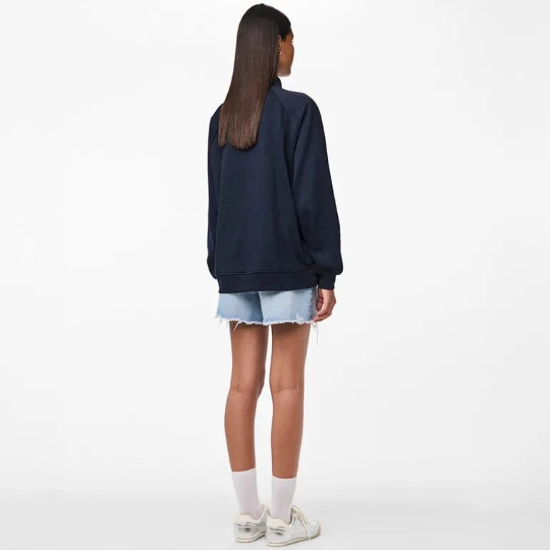 Dame Chilli Halv lynlås sweatshirt Sky Captain