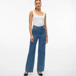 Dame Chloe Firkantet Hals Top Sne Hvid