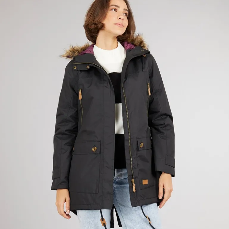 Dame Clea Isoleret Vandtæt Parka Sort