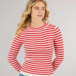 Dame Crista O Hals Strikket Sweater Lollipop