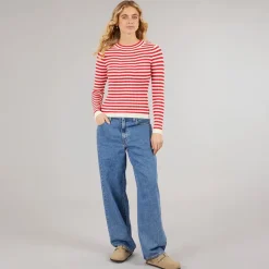 Dame Crista O Hals Strikket Sweater Lollipop