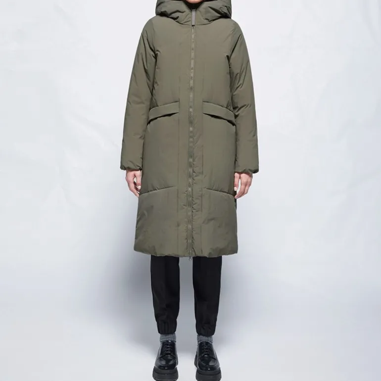 Dame Eliza Letvægts Taslan 5K Jakke Duskmørk Oliven