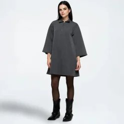 Dame Ellianna Kjole 980M Dark Grey Melange