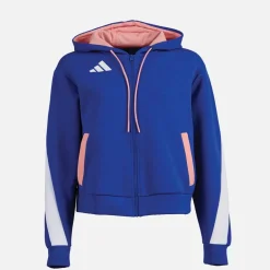 Dame FFR Team Frankrig Hættetrøje Semi Lucid Blue