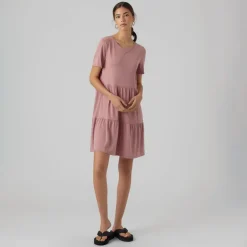 Dame Filli Calia Kortærmet Mini Kjole Nostalgi Rose