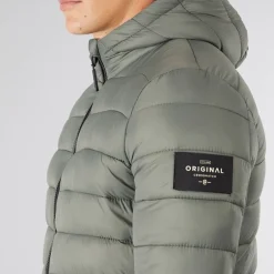 Dame Gennemkørt Puffer Jakke Salvie