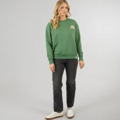 Dame Happiness Sweatshirts kakigrøn