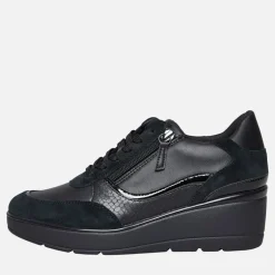 Dame Ilde Kilehæl Lynlås Træningssko Sort