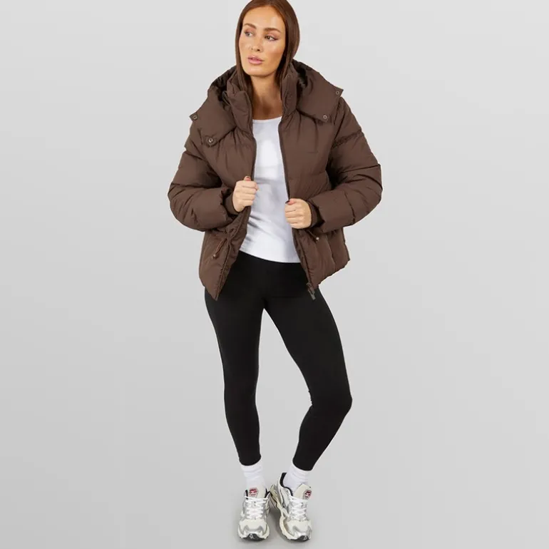 Dame justerbar talje puffer kaffe