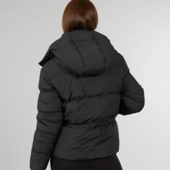 Dame Justerbar Talje Vattert Sort