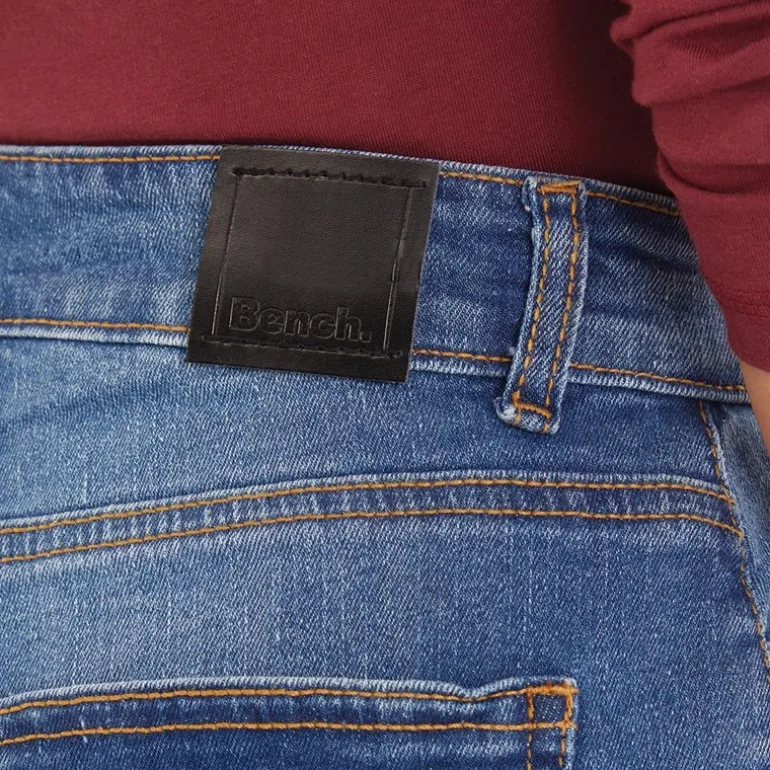 Dame Lena Denim Shorts Mellemblå