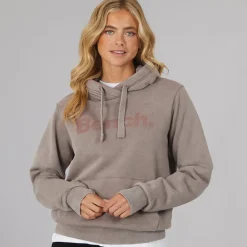 Dame Lerenna Hættetrøje Varm Vasket Taupe