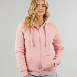 Dame Mintz Teddyforet Zip-gennem Hoodie Blush