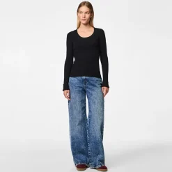 Dame Mira Strik Top Sort