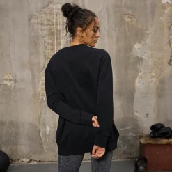 Dame Oversized Crew Neck Sweatshirt Black Beauty