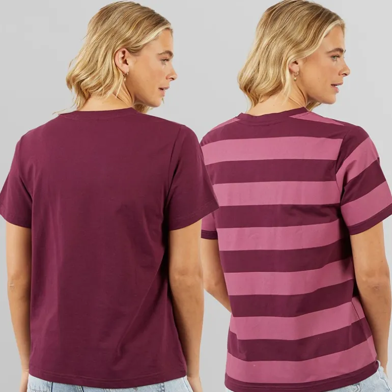 Dame Oxbow 2 Pak T-shirts Blomme/Rosebud