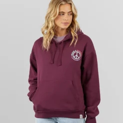 Dame Peace & Harmony Hættetrøje Blomme