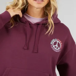 Dame Peace & Harmony Hættetrøje Blomme