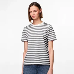 Dame Ria Stribet T-shirt Ultimate Grey