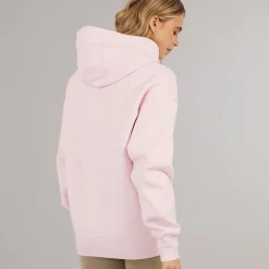 Dame Riddy Oversized Hættetrøje Pink Frost