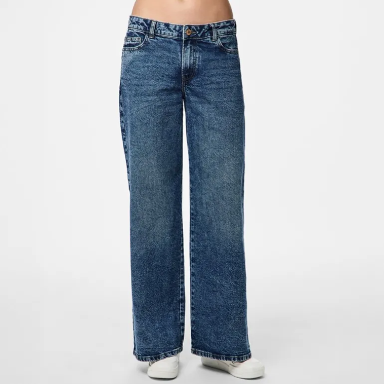 Dame Selma vide bukser Medium Blue Denim