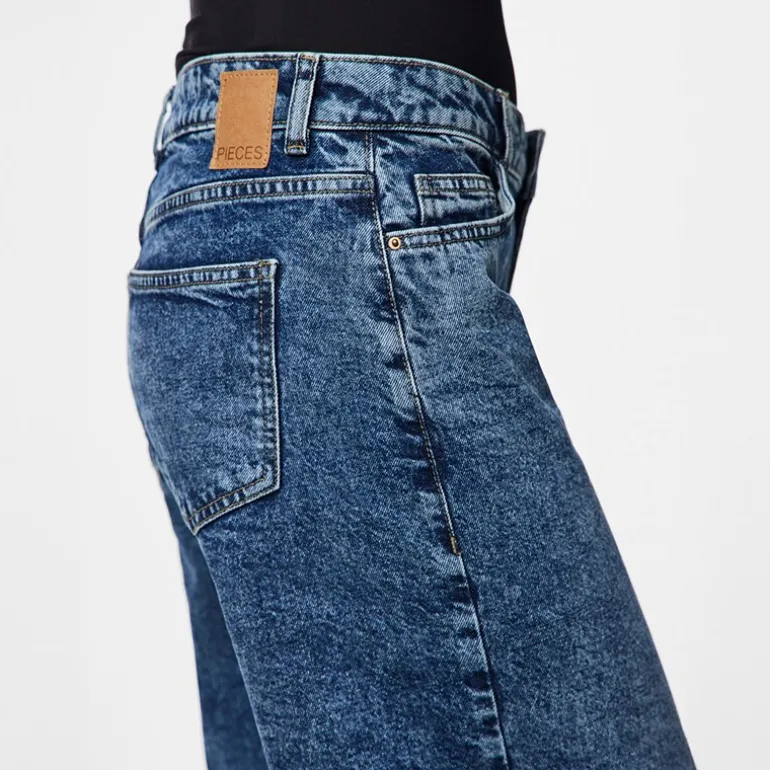 Dame Selma vide bukser Medium Blue Denim