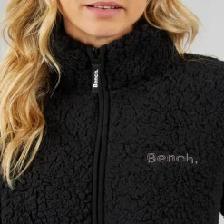 Dame Sherpa Fleece Jakke Sort