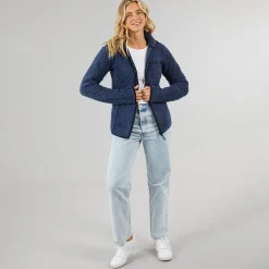 Dame Sherpa Fleece Jakke Blå