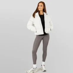 Dame Storm Cuff Kort Puffer Jakke Sten