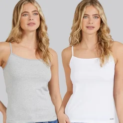 Dame to pak vest Bright White/​Light Grey Marl