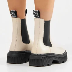 Dame Trixy Læderstøvler Off White