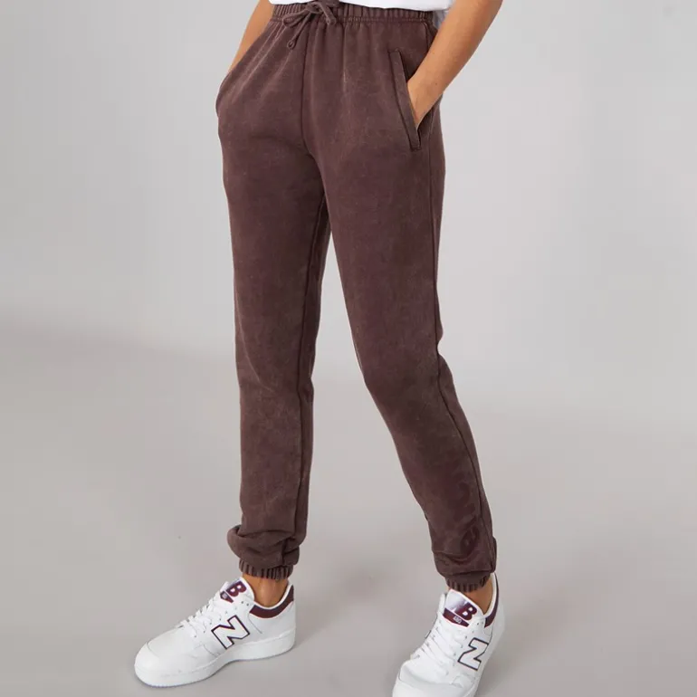 Dame Urla Joggingbukser Vasket Mauve Vin