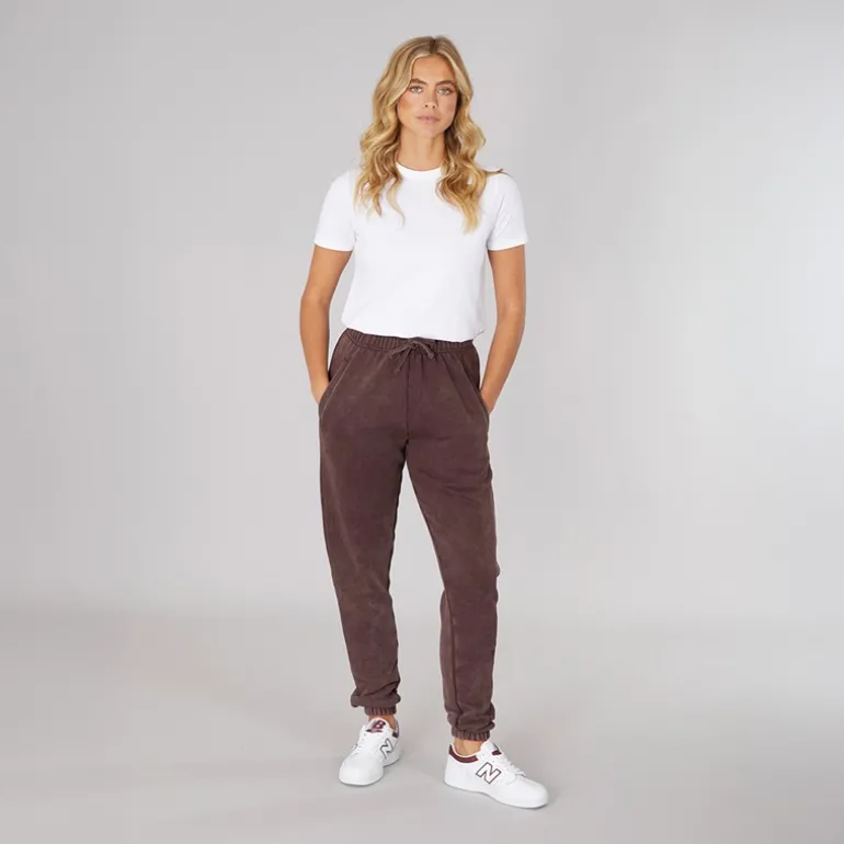 Dame Urla Joggingbukser Vasket Mauve Vin