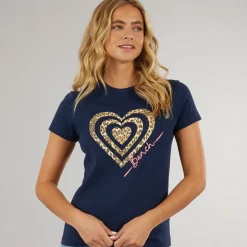 Dame Wildheart T-shirt Blå