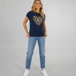 Dame Wildheart T-shirt Blå