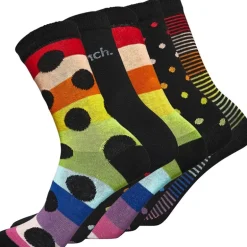 Dames Dorit Strømper 5-pak Sort/Multi