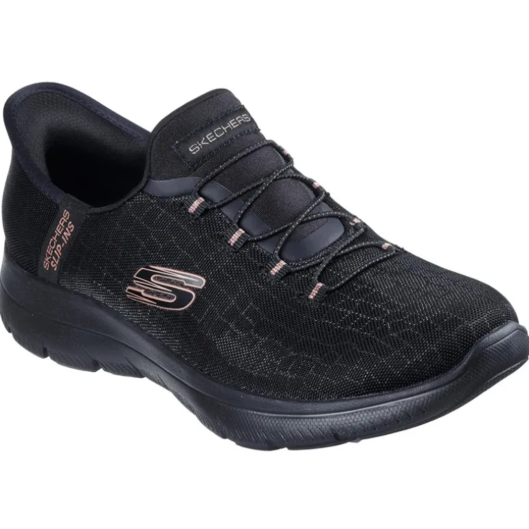 Damesko Summits Klassisk Nat Slip In Sneakers Sort