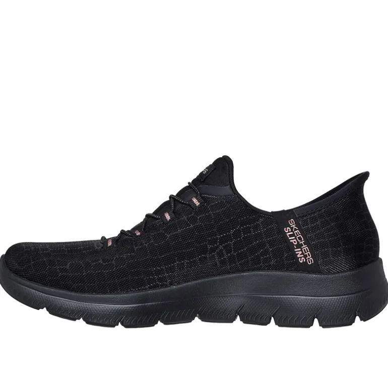 Damesko Summits Klassisk Nat Slip In Sneakers Sort